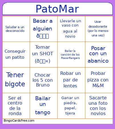 PatoMar Bingo Card