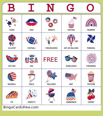 Patriotic Bingo