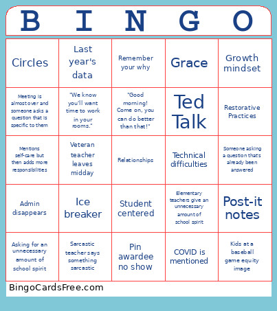 PD Bingo Card
