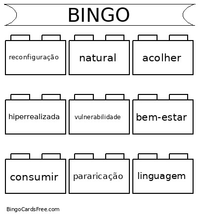PDI Psico Bingo Card