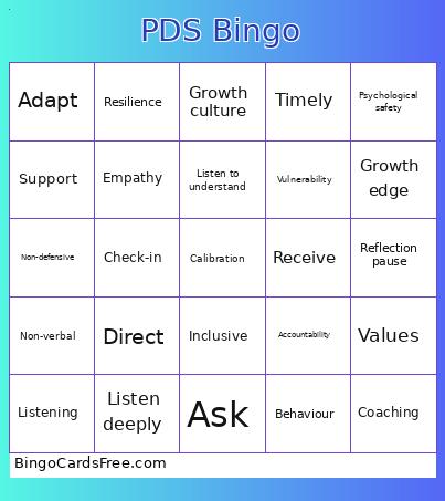 PDS Bingo 