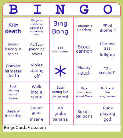 Peak Bingo Card 2