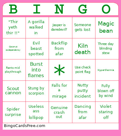 Peakk Bingo Card