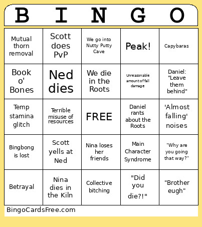 PEAKK Bingo Card