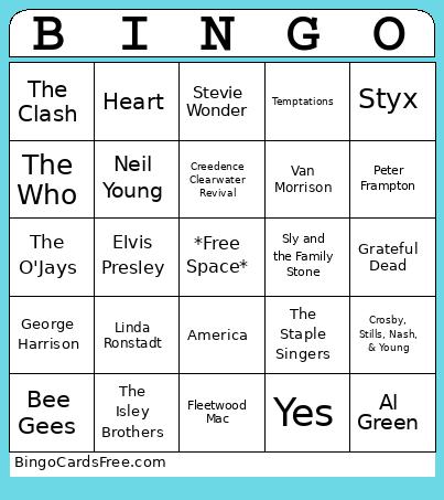 Performance Season BINGO
