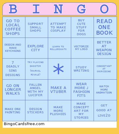 Personal 2025 Bingo Card