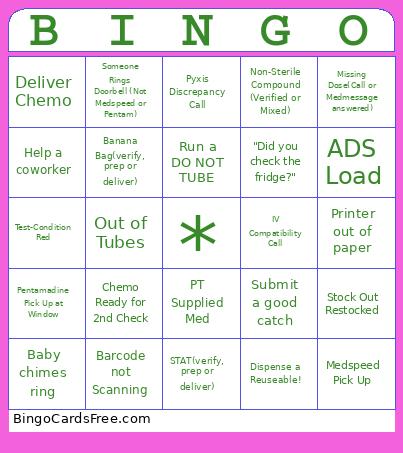 Pharmacy Bingo 