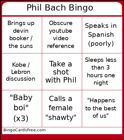 Phil Bach (3x3) Bingo Card
