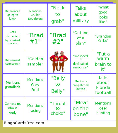 Phil Bingo Card