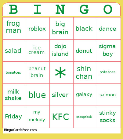 Phonics Bingo Card