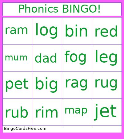 Phonics BINGO! 