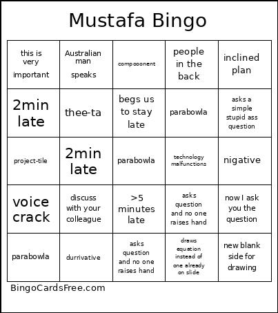 Physics Bingo