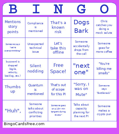 PI 2026.1 Bingo Card