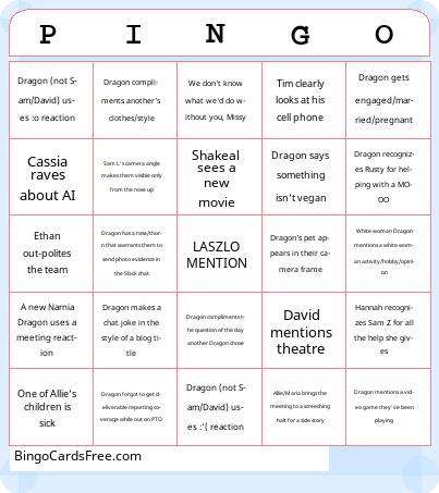 PINGO Bingo