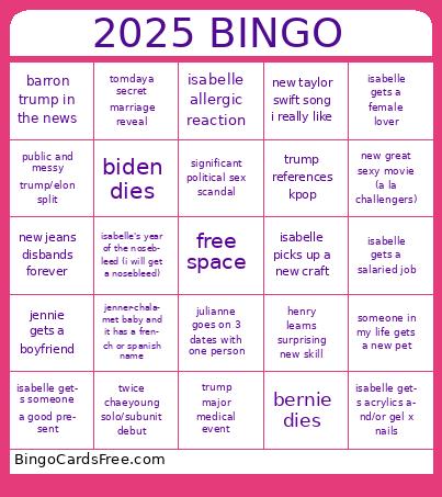 Pingo (pink bingo)