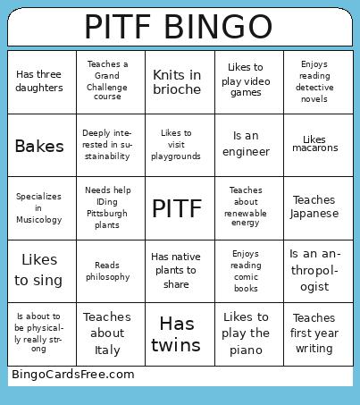 PITF BINGO