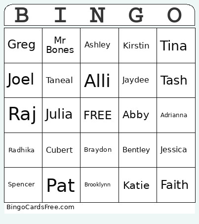 Pivotal Bingo Card