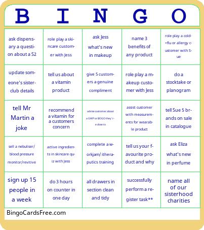 PL PS BINGO