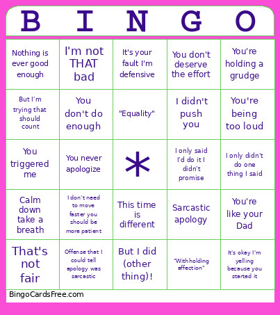 Playbook Bingo Card