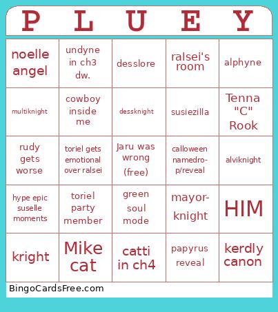 PLUEY Bingo