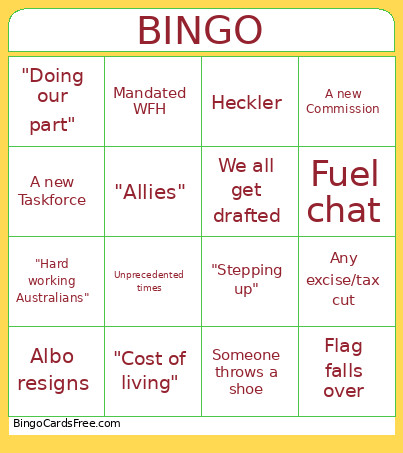 PM Conference Bingo Card