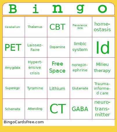 PMH Exam 1 Bingo