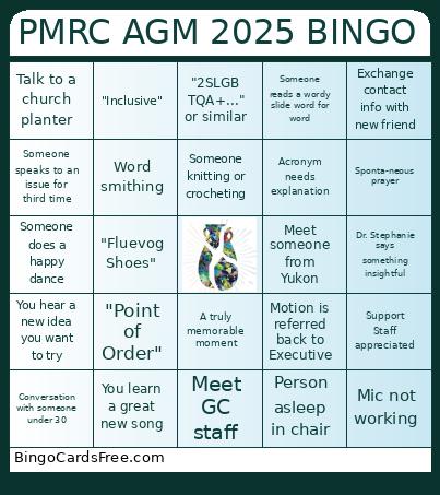 PMRC AGM 2025 BINGO