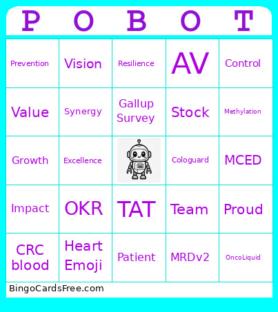 POBOT Bingo Card