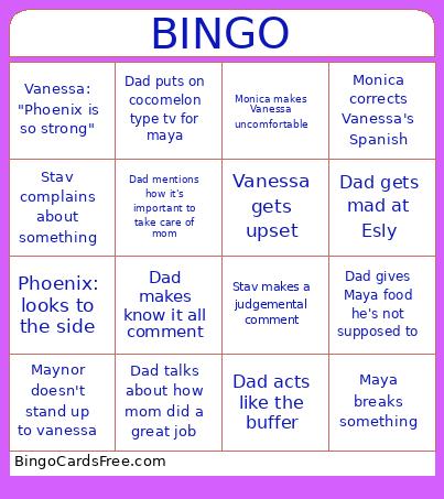 Poconos 2025 Bingo