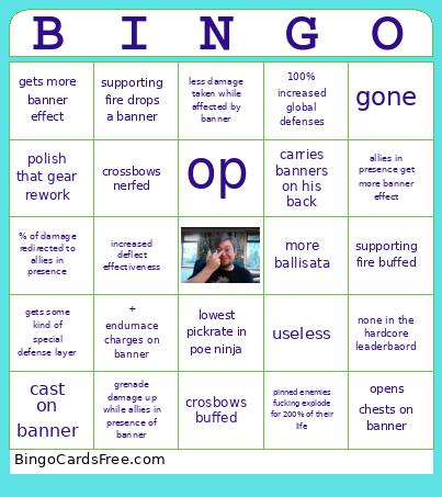 POE 2 0.3 Tactician Bingo Card