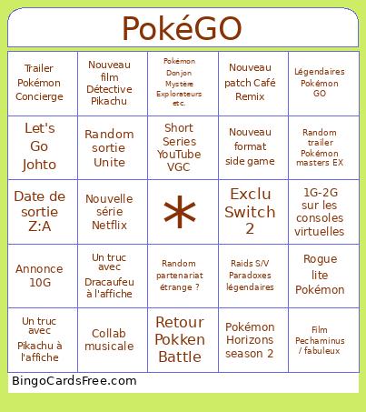 Pokémon Day 2025 Bingo Card
