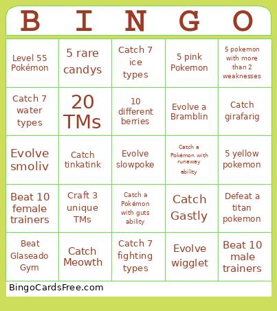 Poke SV Bingo