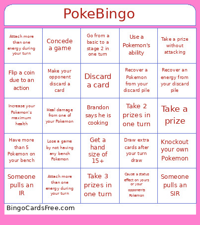 Poke Bingo Card