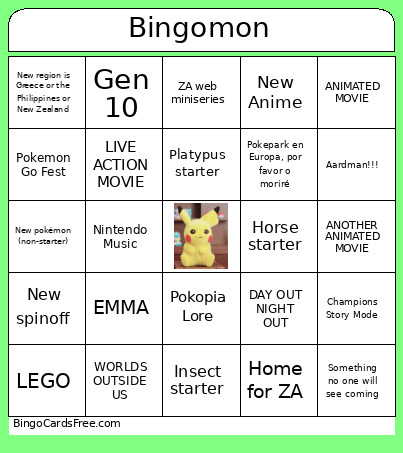 Poke Bingo Card
