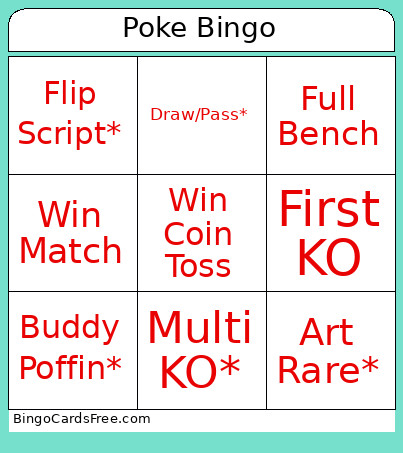 Poke1 Bingo Card