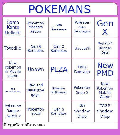 Pokemon??? Bingo Card