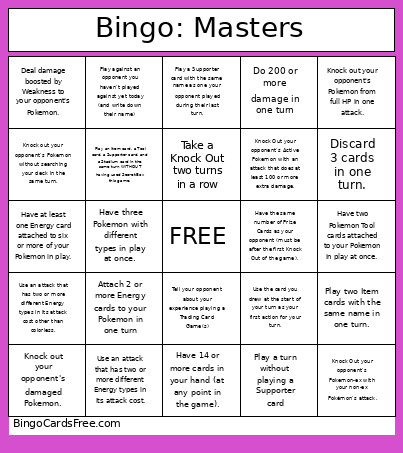 Pokemon Day @ Game Kastle Bingo Card