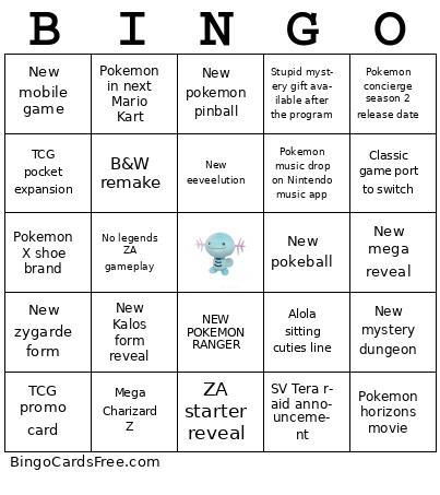 POKEMON DAY PEEDICTION BINGO