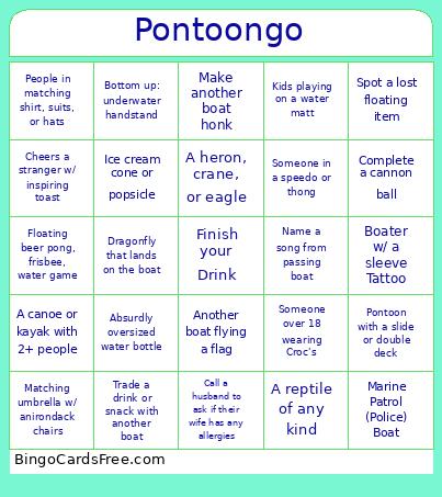 Pontoon Bingo 