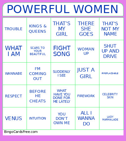 POWERFUL WOMEN Bingo Card