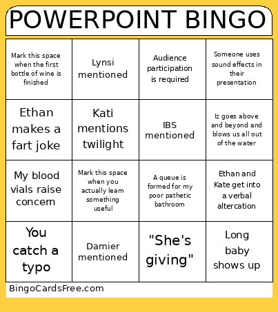 POWERPOINT Bingo Card