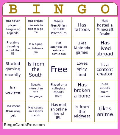 Practicum Bingo