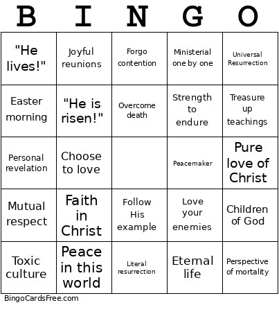 Pres. Oak's Apr 2026 Bingo Card