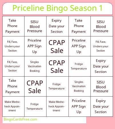 Priceline Bingo Season 1