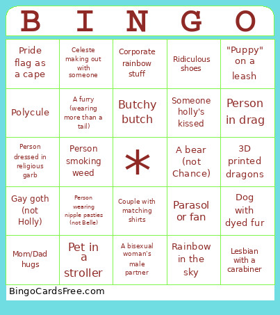 Pride Bingo Card