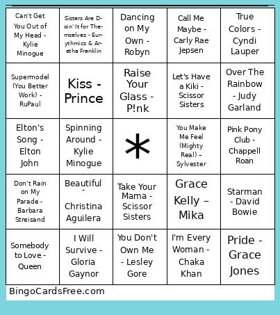 Pride 2025 Bingo