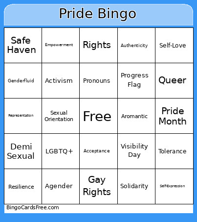 Pride Bingo Card 2