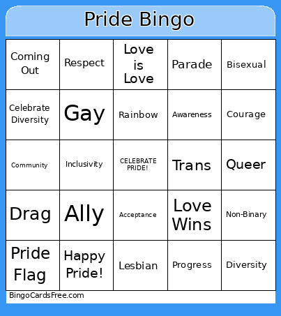 Pride Bingo Card 2