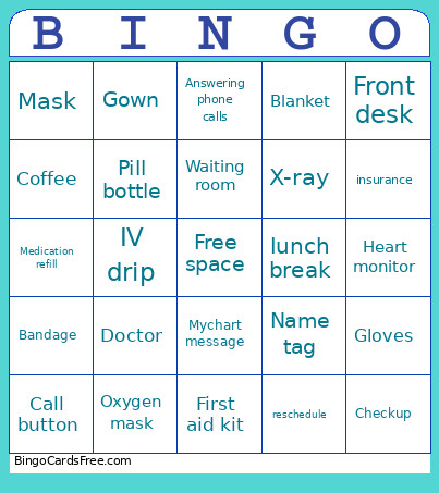 Primary Care Week Bingo Card