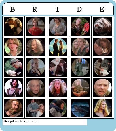 Princess Bride Bingo